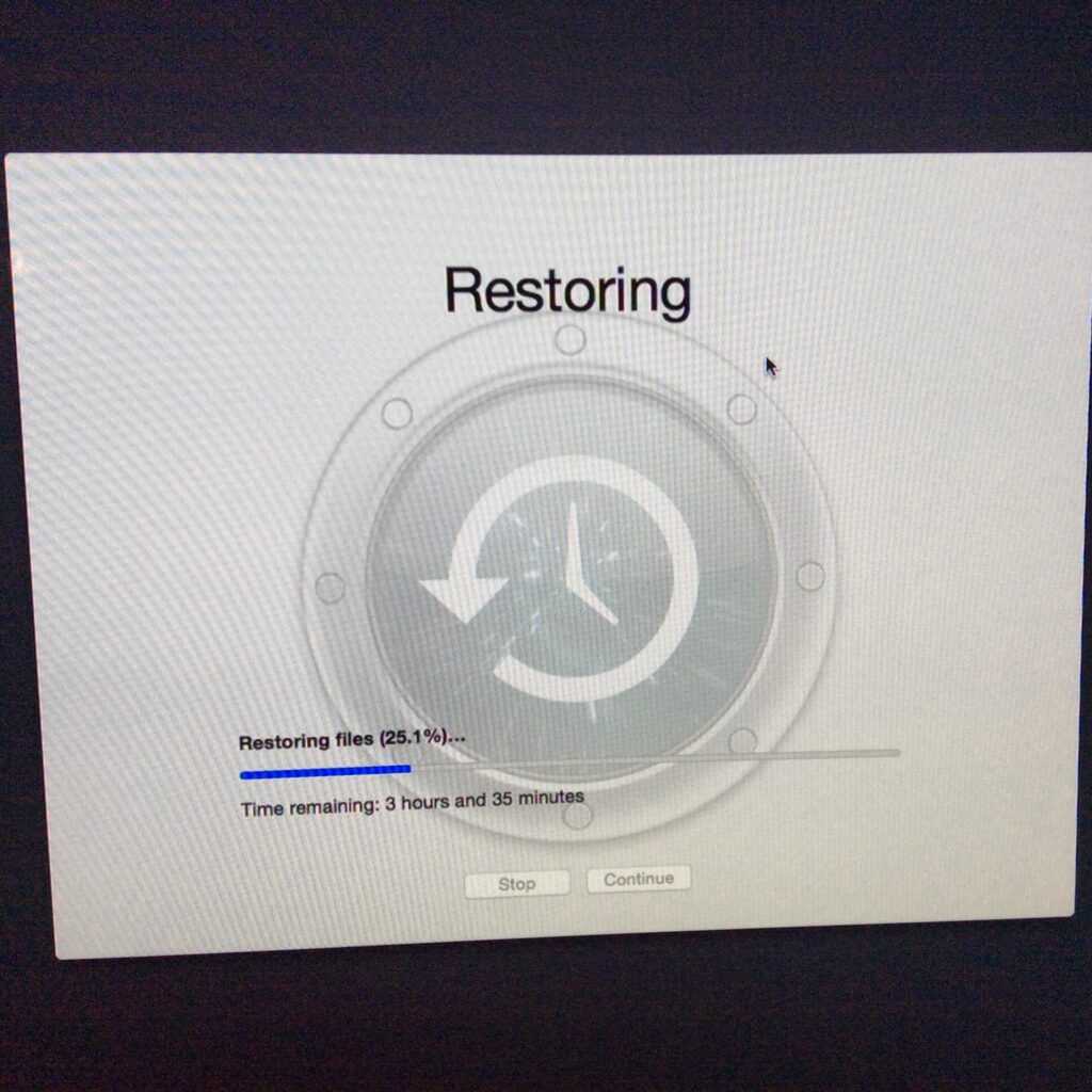 TimeMachine Restore