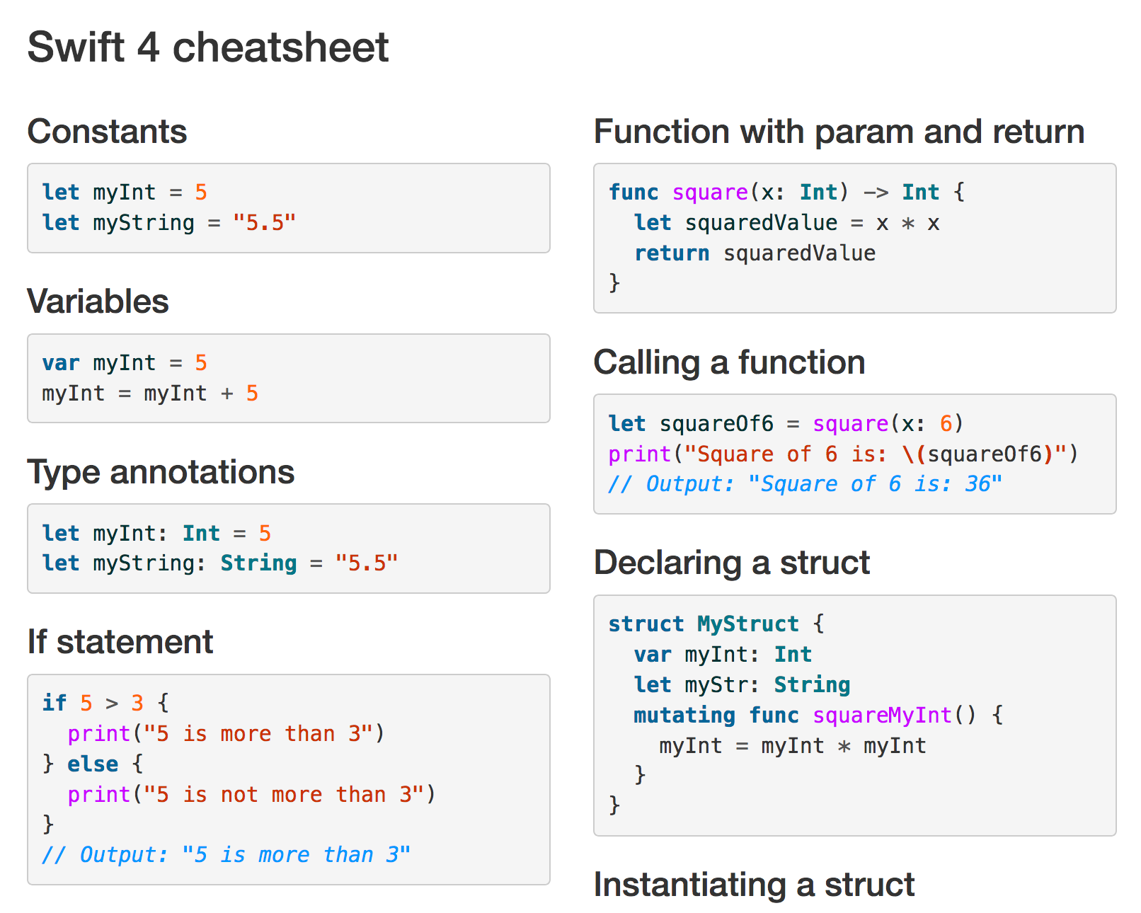 Iosref swift cheatsheet Software For Good Iosref swift cheatsheet Software For Good