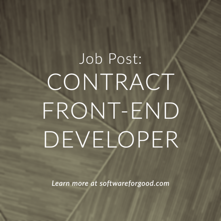 Job Post: Contract Front-End Developer