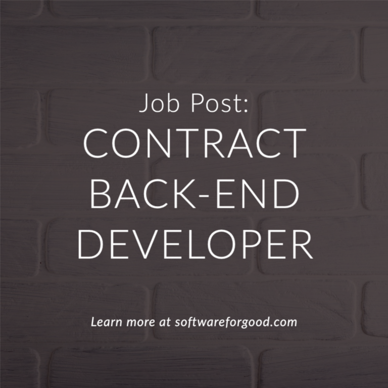 Job Post: Contract Back-End Developer