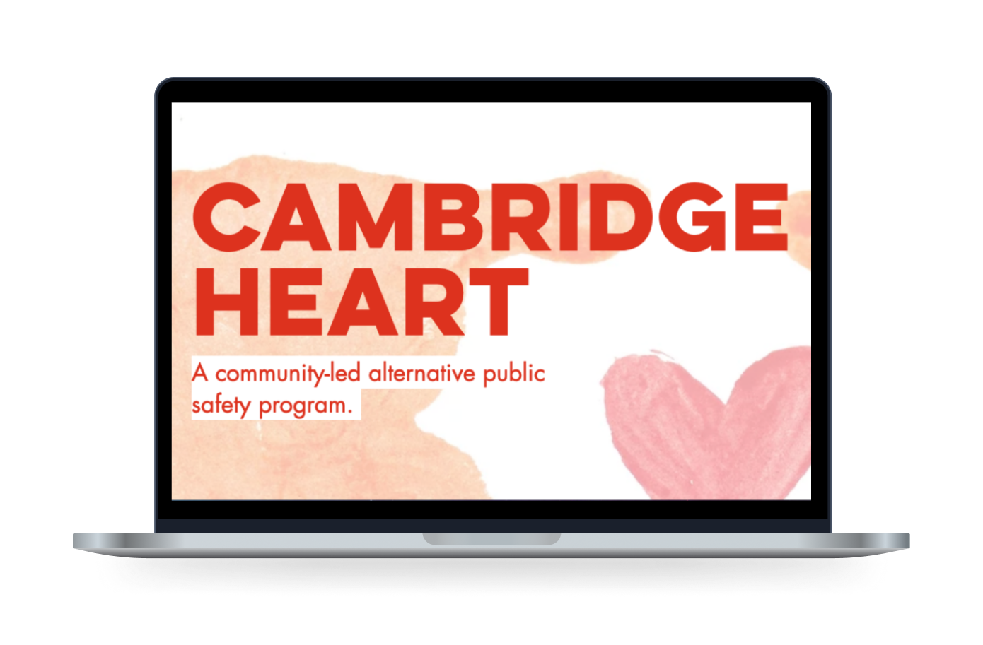 The Cambridge Heart logo displayed on a laptop